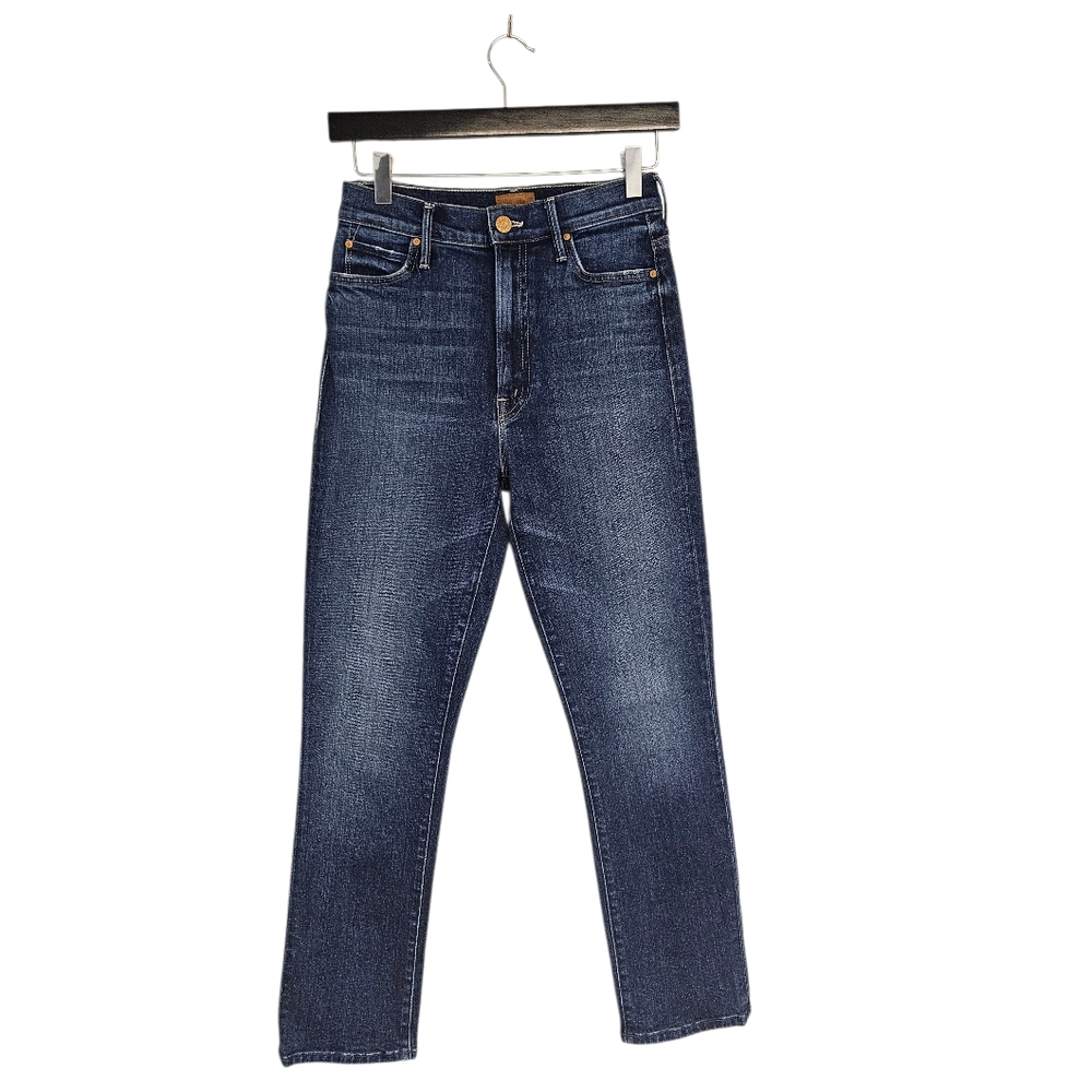 MOTHER The Swooner Rascal Ankle High Rise Straight Leg Blue Jeans 25 Preowned